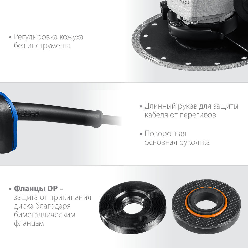 УШМ 2000 Вт d180 мм Профессионал ЗУБР УШМ-П180-2000 П