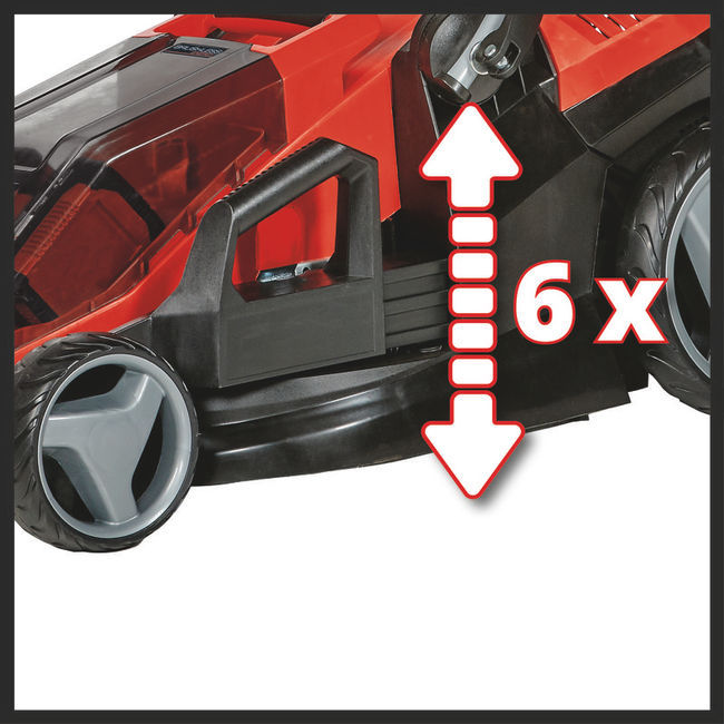 Газонокосилка акк Einhell PXC GE-CM 36/36 Li,2х18В,BL,2х4.0Ач,2хЗУ,85-75мм,6ст,40л (3413230)