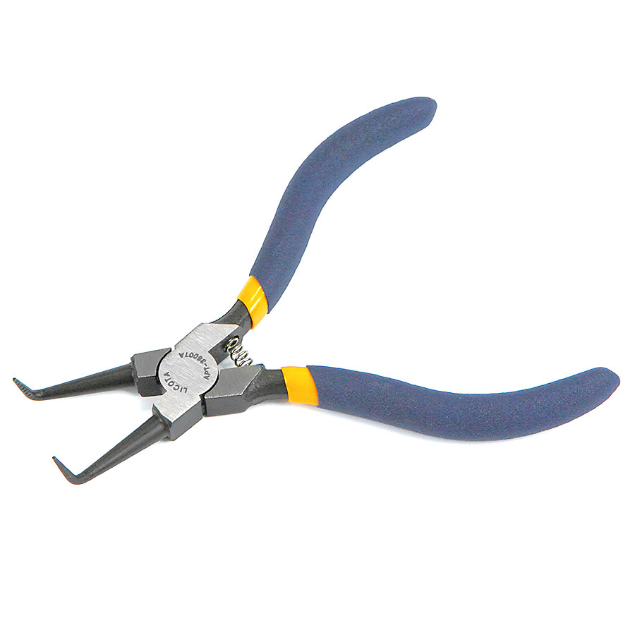 Съемник стопорных колец японский тип сжим загнутый 125 мм Licota APT-38007A