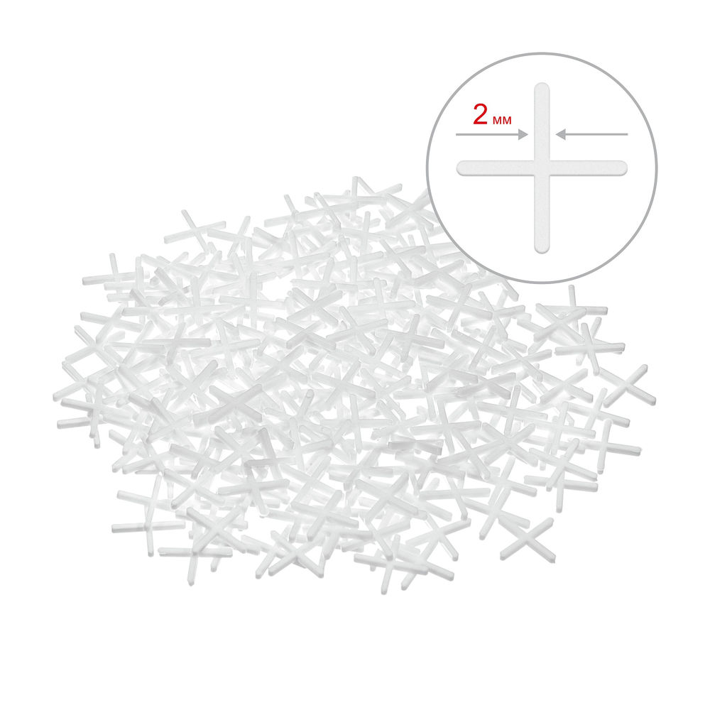 Крестики для плитки 2 мм, 200 шт ЗУБР 33811-2