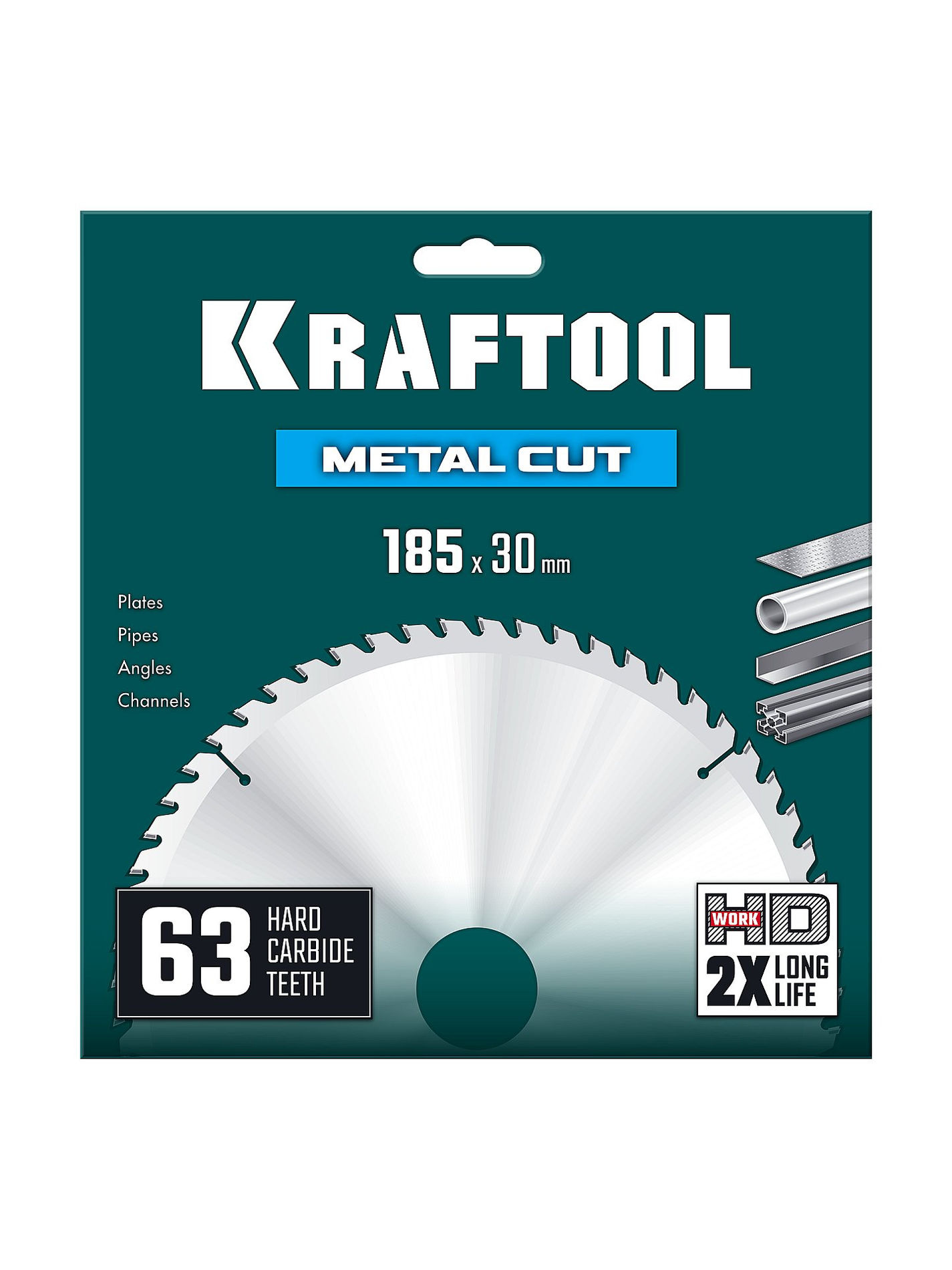 Диск пильный по металлу и стали Metal Cut, 185 х 30 мм, 63Т KRAFTOOL 36954-185-30-63