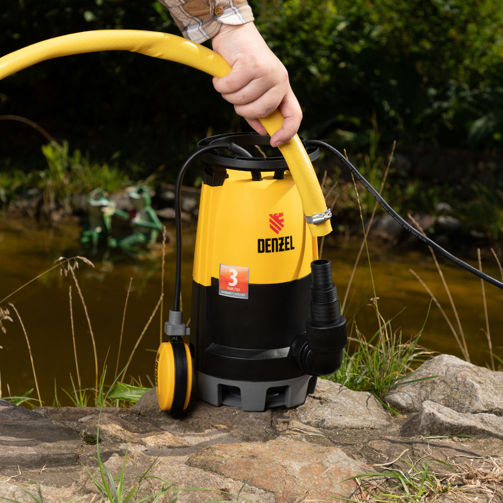 Дренажный насос для чистой и грязной воды DP-600S, 600 Вт, напор 7 м, 13000 л/ч Denzel (97268)