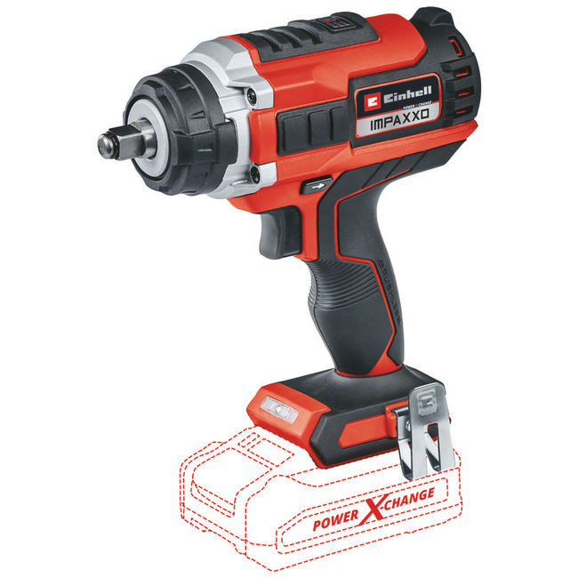 Гайковерт ударный аккумуляторный Einhell PXC Impaxxo 18/450, 18В,BL,450Нм,1/2,3 головки,без АКК и ЗУ (4510070)