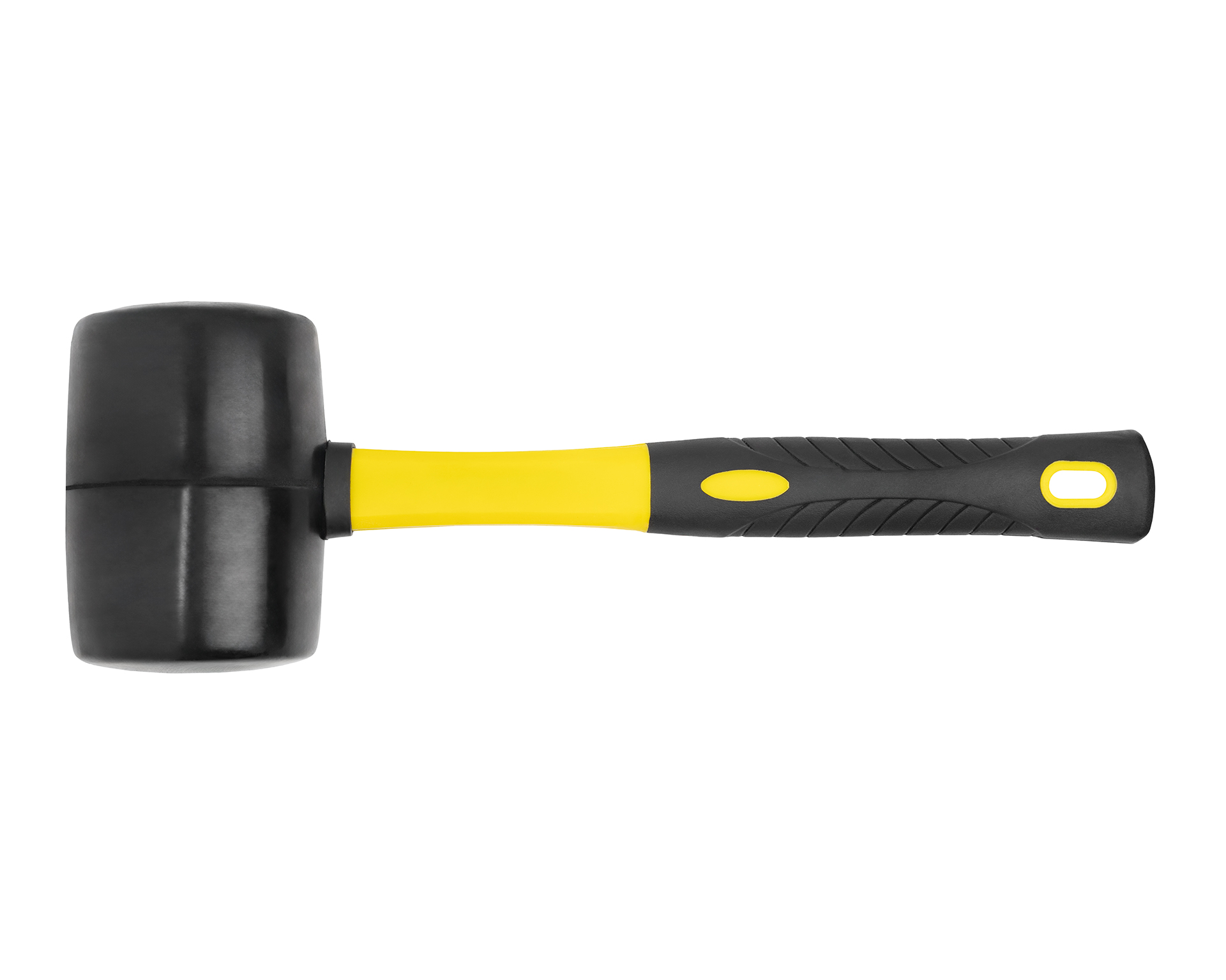 Киянка резиновая 900 грамм черная с фиберглассовой ручкой HORTZ