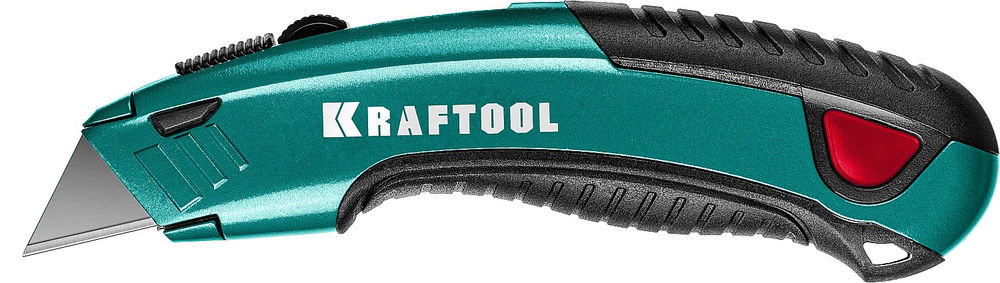 Нож универсальный с автостопом, 2 лезвия KRAFTOOL 09241