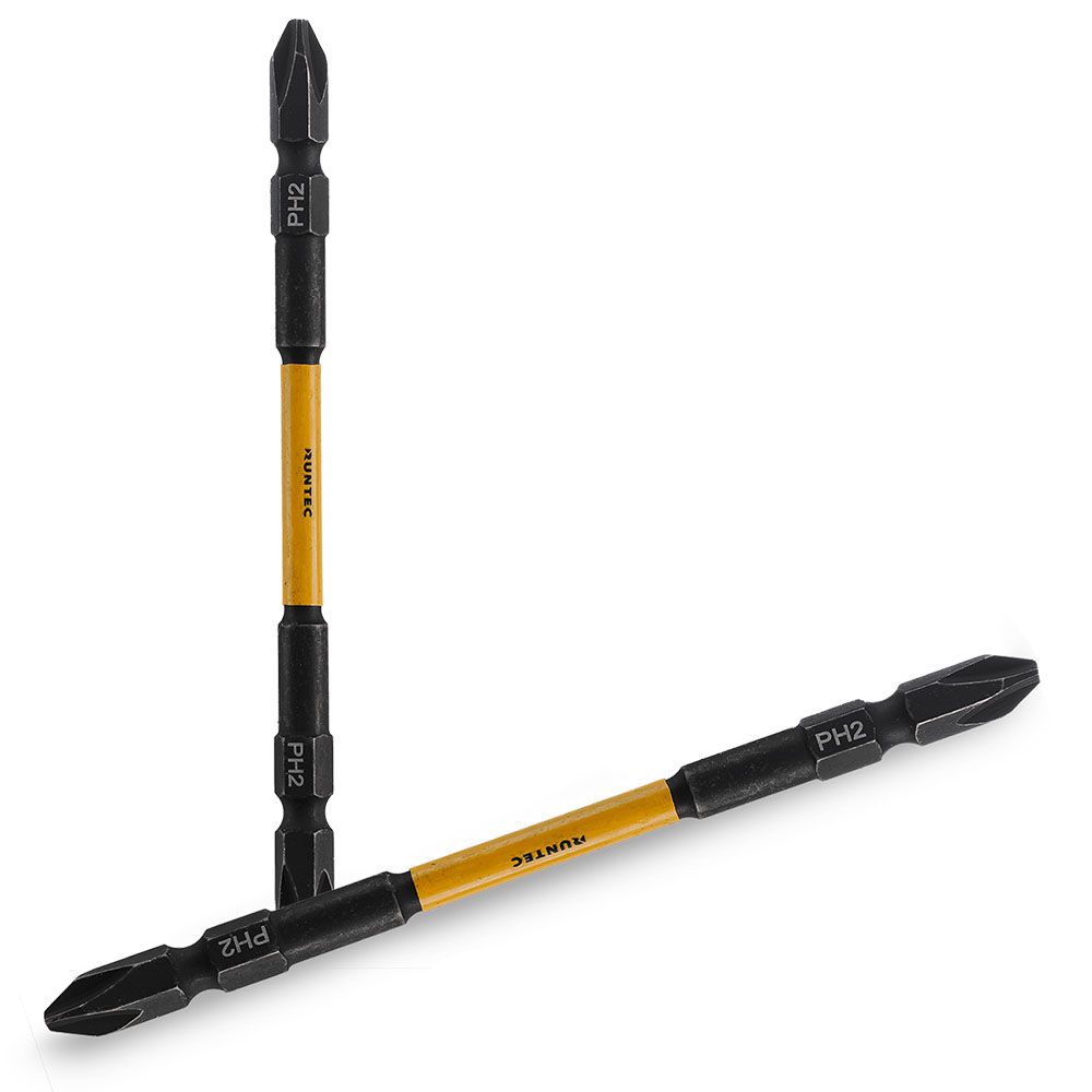 Бита ударная двусторонняя RUNTEC H6.35 110мм PH2/PH2 5 шт., RUNTEC, RT-IBD110