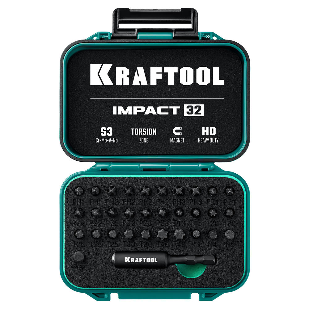 Набор ударных бит Impact-32, 32 шт KRAFTOOL 26066-H32