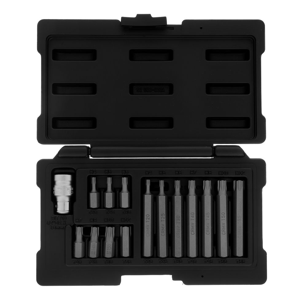 Набор бит TORX, хвостовик-шестигранник, 10 мм, CrV, 15 предметов Stels (11315)