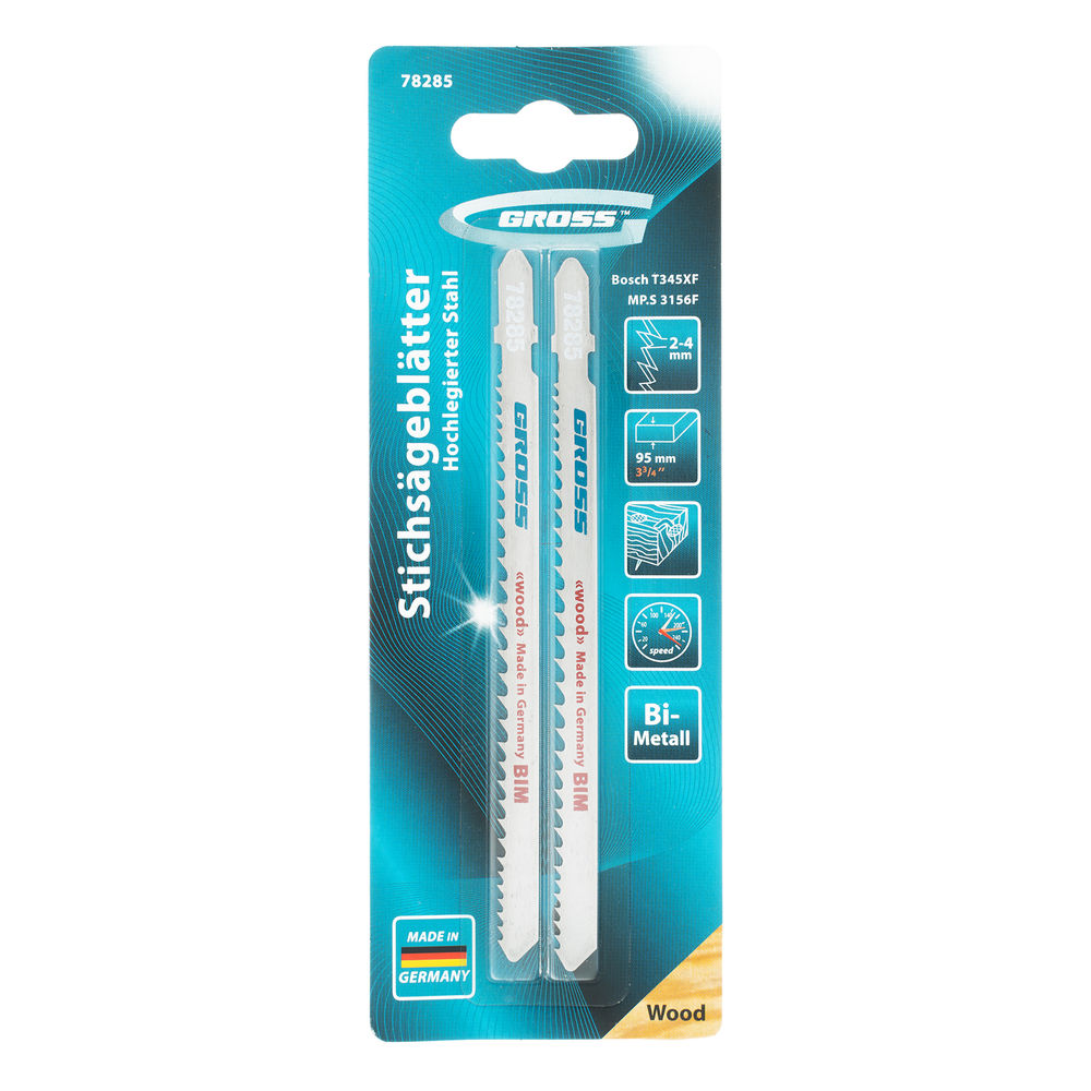 Полотна для электролобзика Profi, 2 шт, ( 3156F-T345XF ) Gross