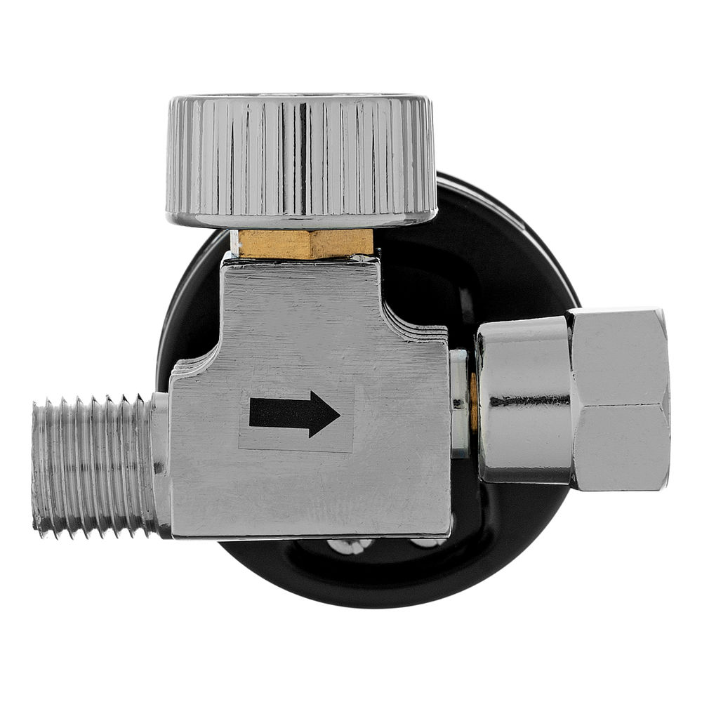 Регулятор давления с манометром для краскораспылителя K1500, 12 бар, 1/4 Denzel (57001)