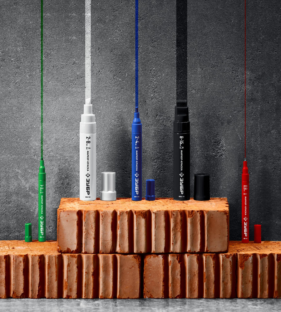 Маркер-краска МК-1500 синий, 8-15 мм ЗУБР 06329-7