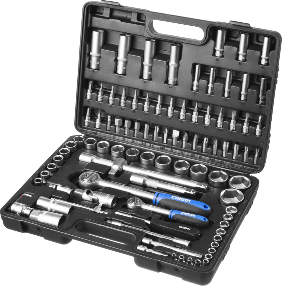 Универсальный набор инструмента 94 предм. 1/2+1/4 СИБИН 27765-H94