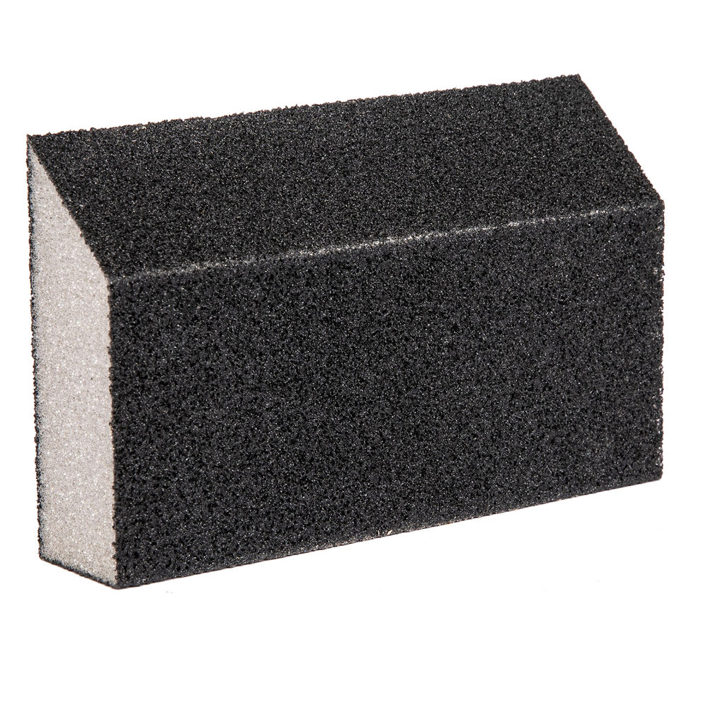 Губка для шлифования, 125 х 75 х 25 мм, трапеция, средняя жесткость, P 100 Сибртех (757307)
