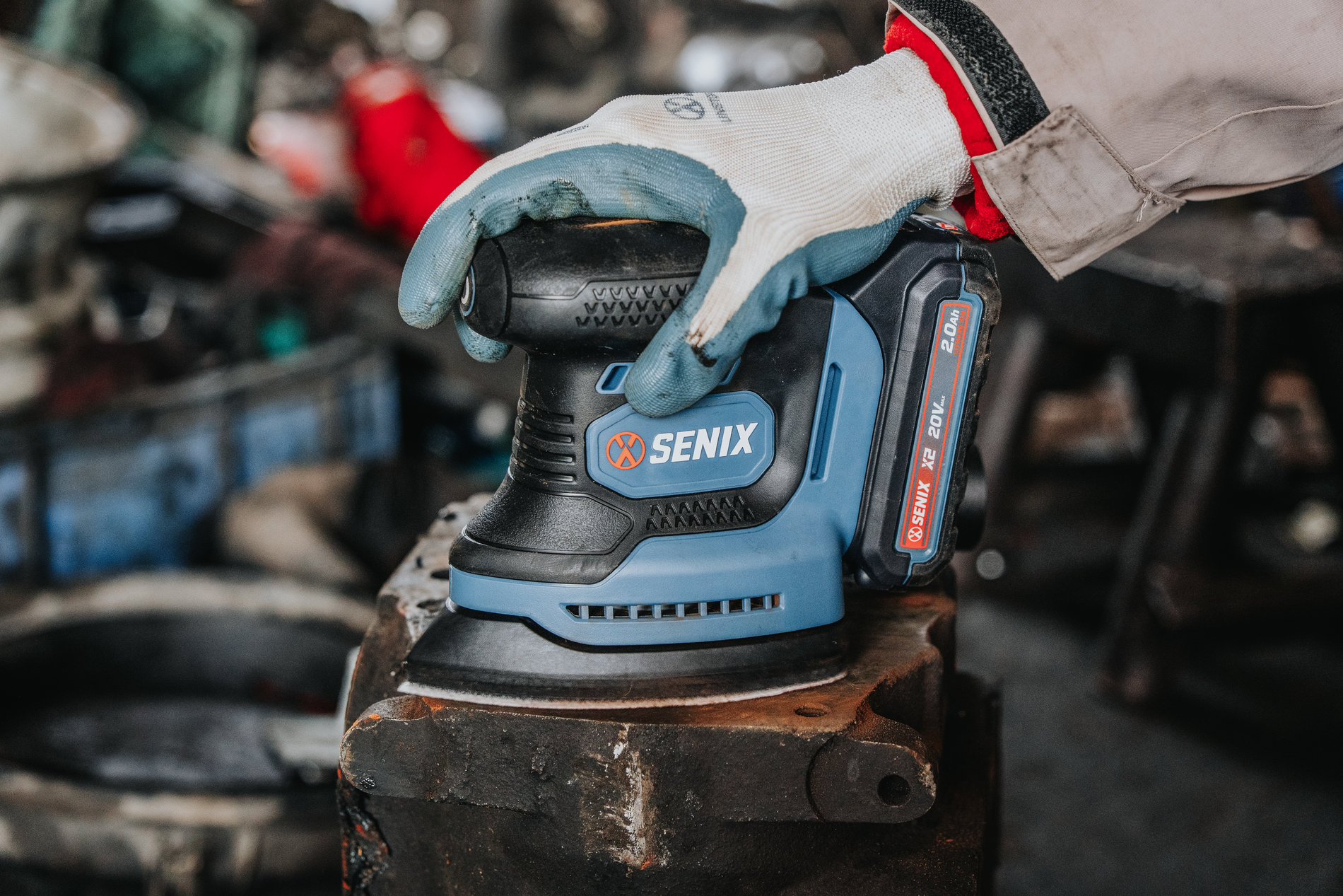 Дельта шлифмашина, с 1 АКБ, 1 ЗУ X2 20В