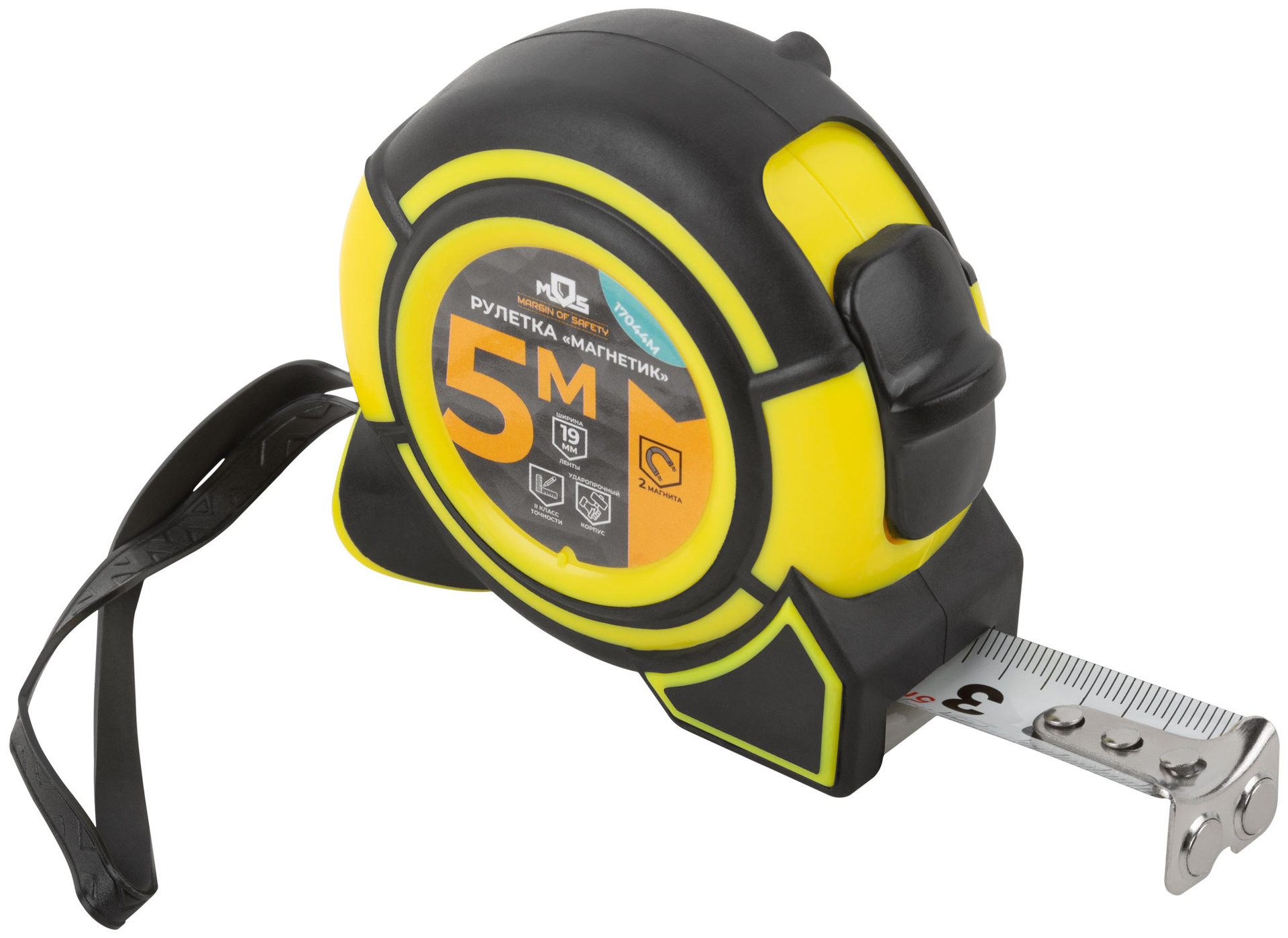 Рулетка Магнетик 5 м x 19 мм (17044М)
