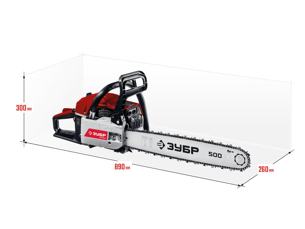 Бензопила 62 см3, 50 см ЗУБР ПБЦ-М62-50