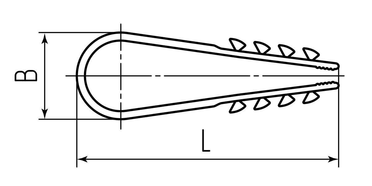 Дюбель-хомут ДХ 5–10 (бел) (100шт) (Fortisflex) (56866)