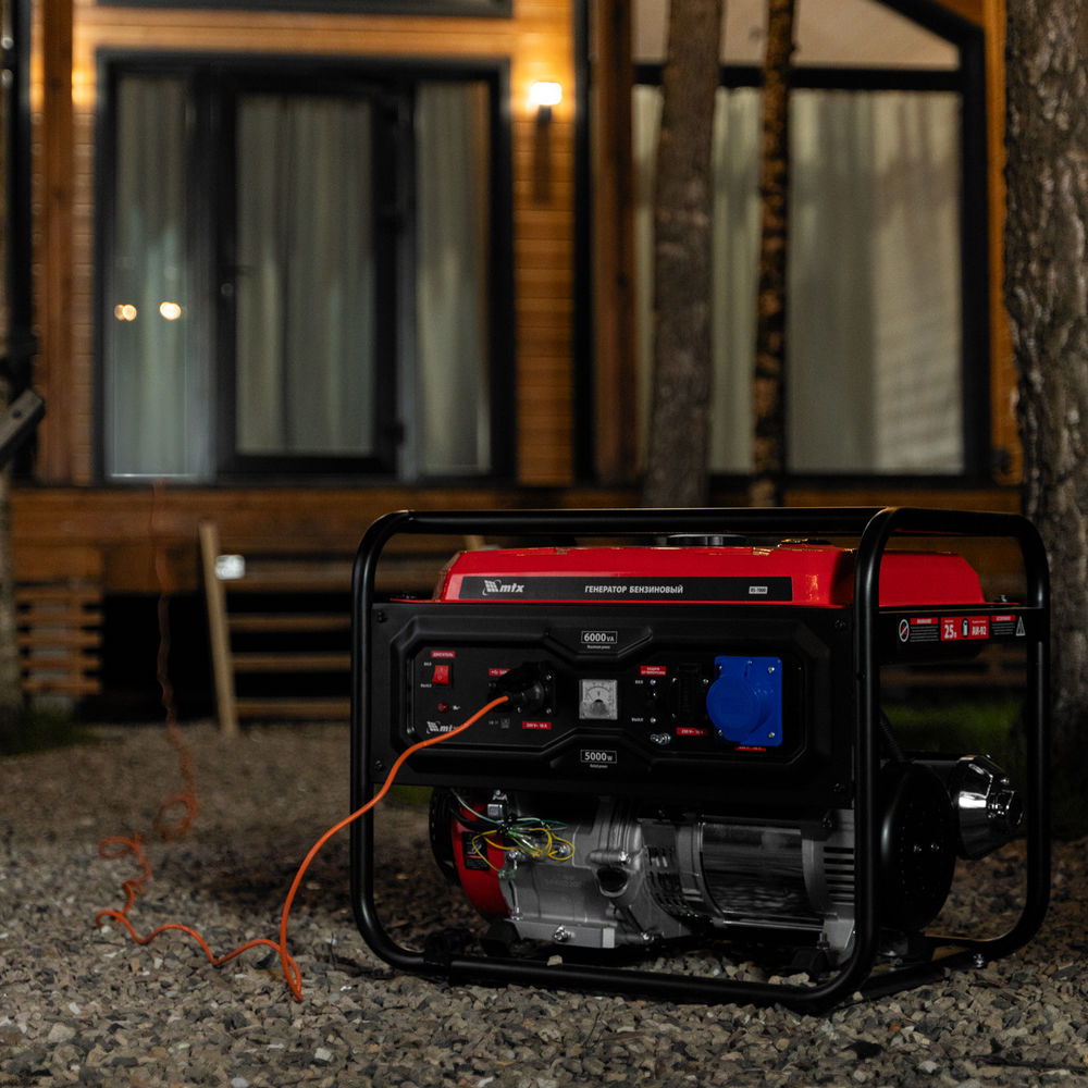 Генератор бензиновый RS-7000, 6 кВт, 230В, ручной стартер MTX (946135)