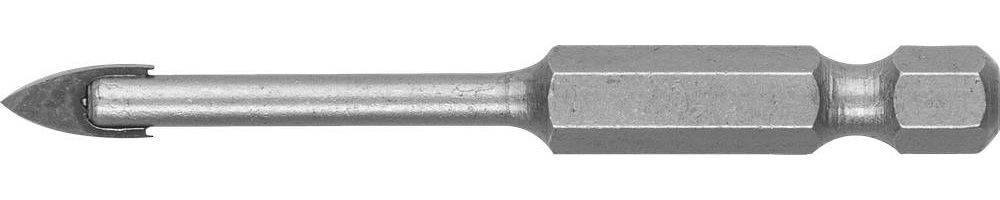 Сверло по стеклу и кафелю 5 мм, 2-х кромка, HEX 1/4 ЗУБР 29840-05