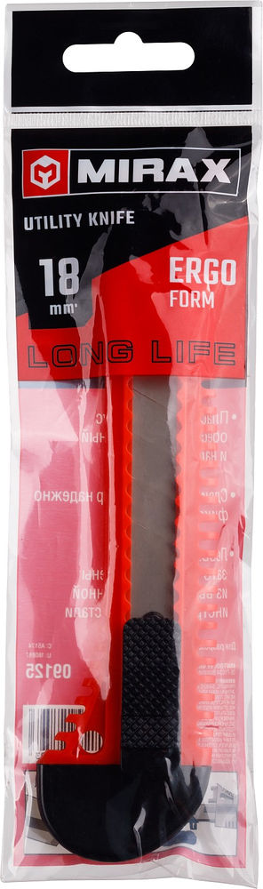 Нож со сдвижным фиксатором 18 мм MIRAX 09125