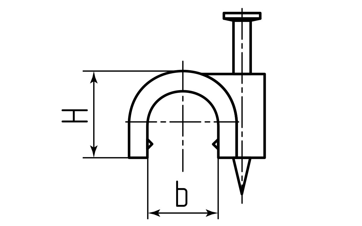 Скоба пластиковая СПК 16 (50шт) (Fortisflex) (103940)