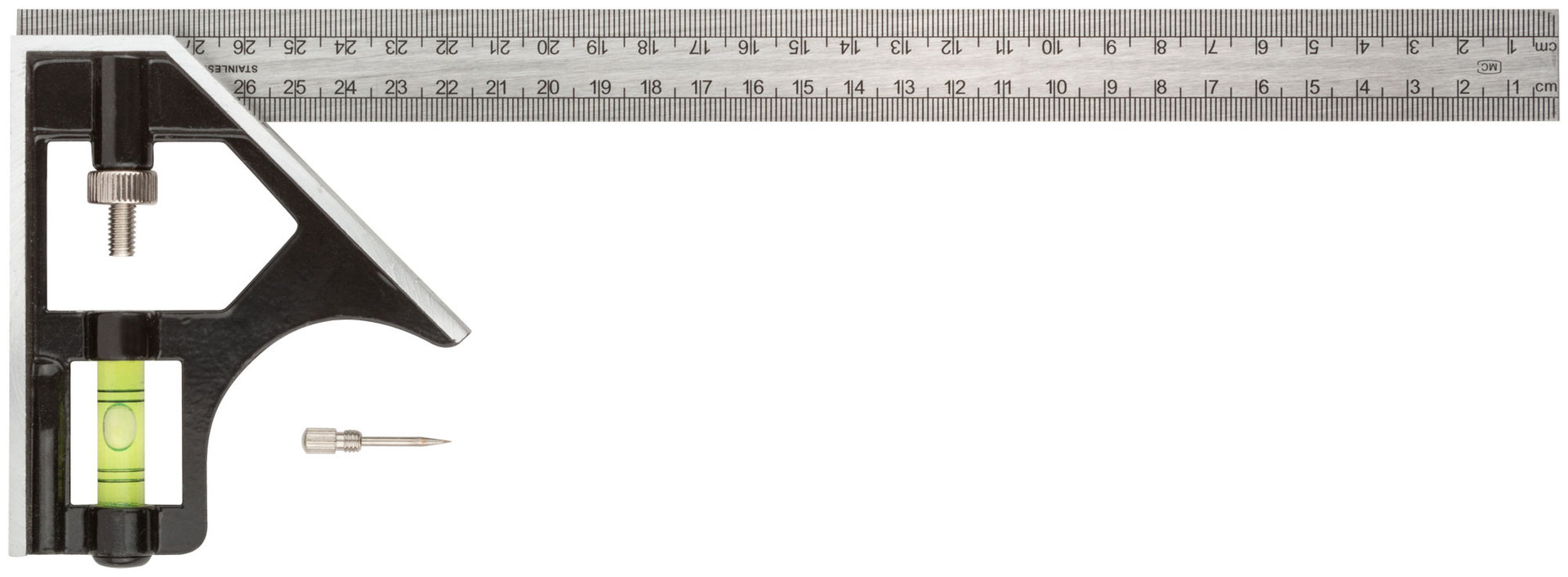 Угольник 300 мм с уровнем (19703)