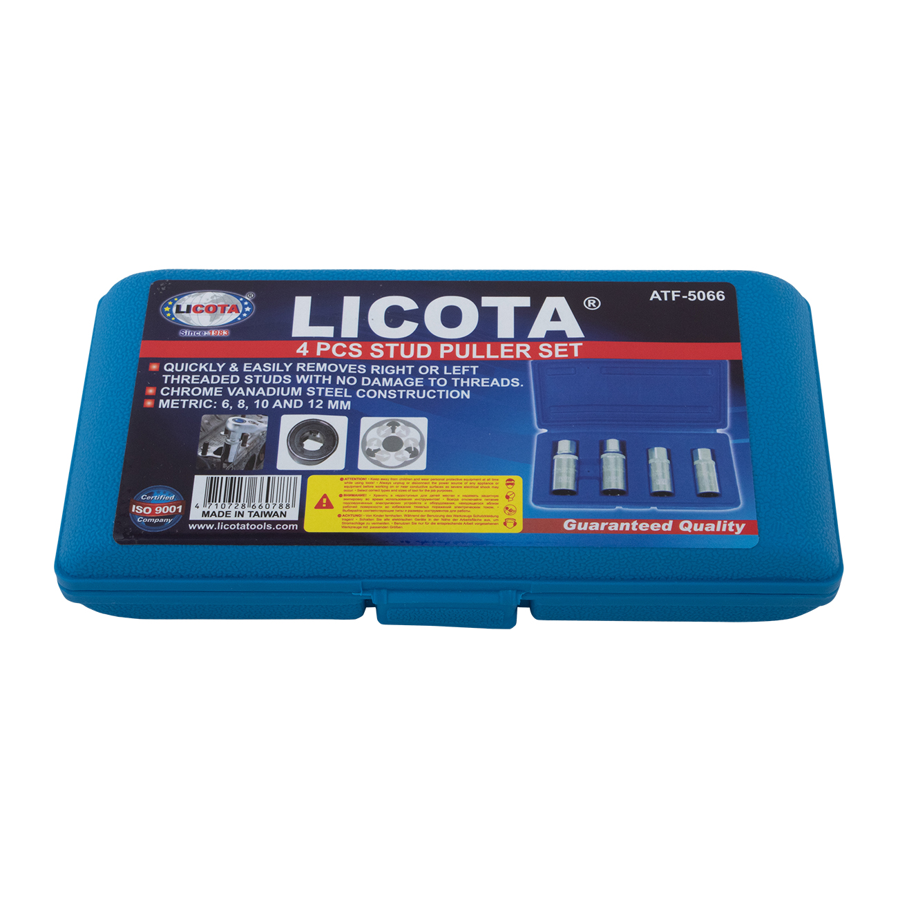 Licota ATF-5066 Набор шпильковертов 1/2: 6, 8, 10, 12 мм