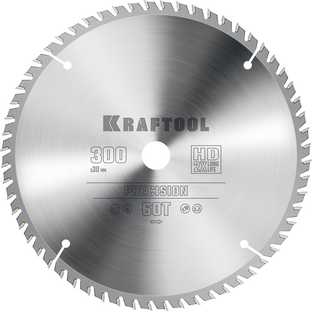 Пильный диск по дереву Precision, 300 х 30 мм, 60Т KRAFTOOL 36952-300-30