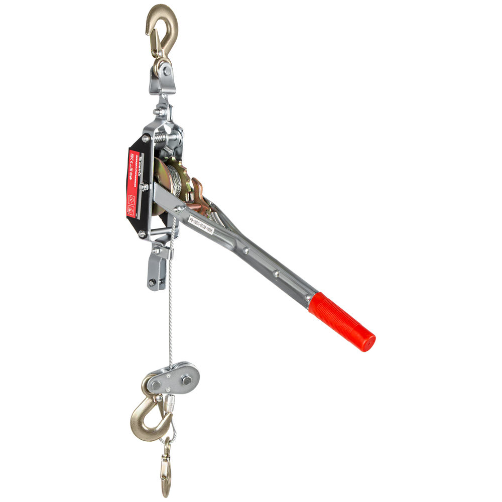 Лебедка рычажная, тяга 2 т, подъем 0.8 т, одинарное храповое колесо Matrix (52220)