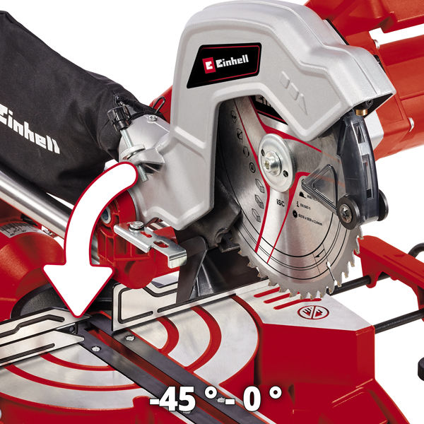 Пила торцовочная Einhell TC-SM 254, 1900Вт,254х30мм х48 зб,пропил 305х85мм,лазер (4300385)