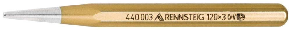 Пробойник DIN 6458 тип B, O 3 мм, 10 x 120 мм, 8-гран. профиль (RE-4400030)