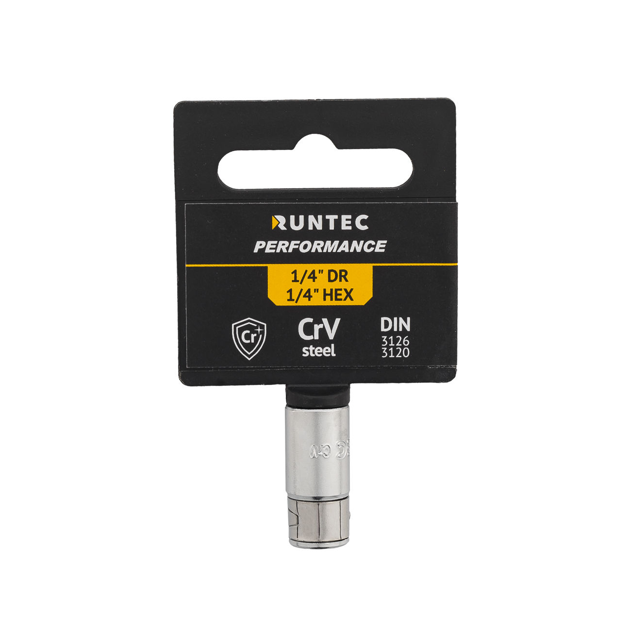 RUNTEC RT-H14A14B Переходник-адаптер для бит RUNTEC CrV, 1/4 DR - 1/4 HEX (RT-H14A14B)