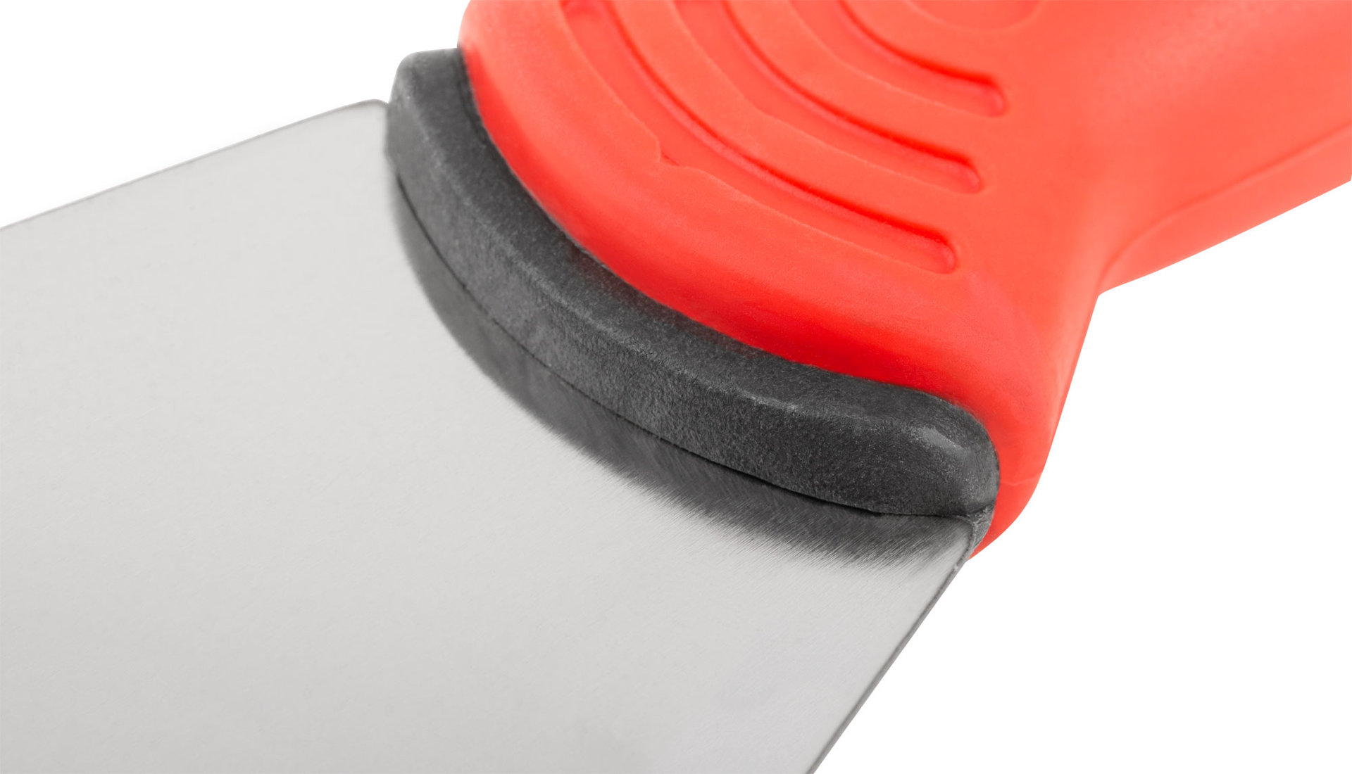 Шпатель, нерж.сталь, прорезиненная ручка 80 мм (06713)