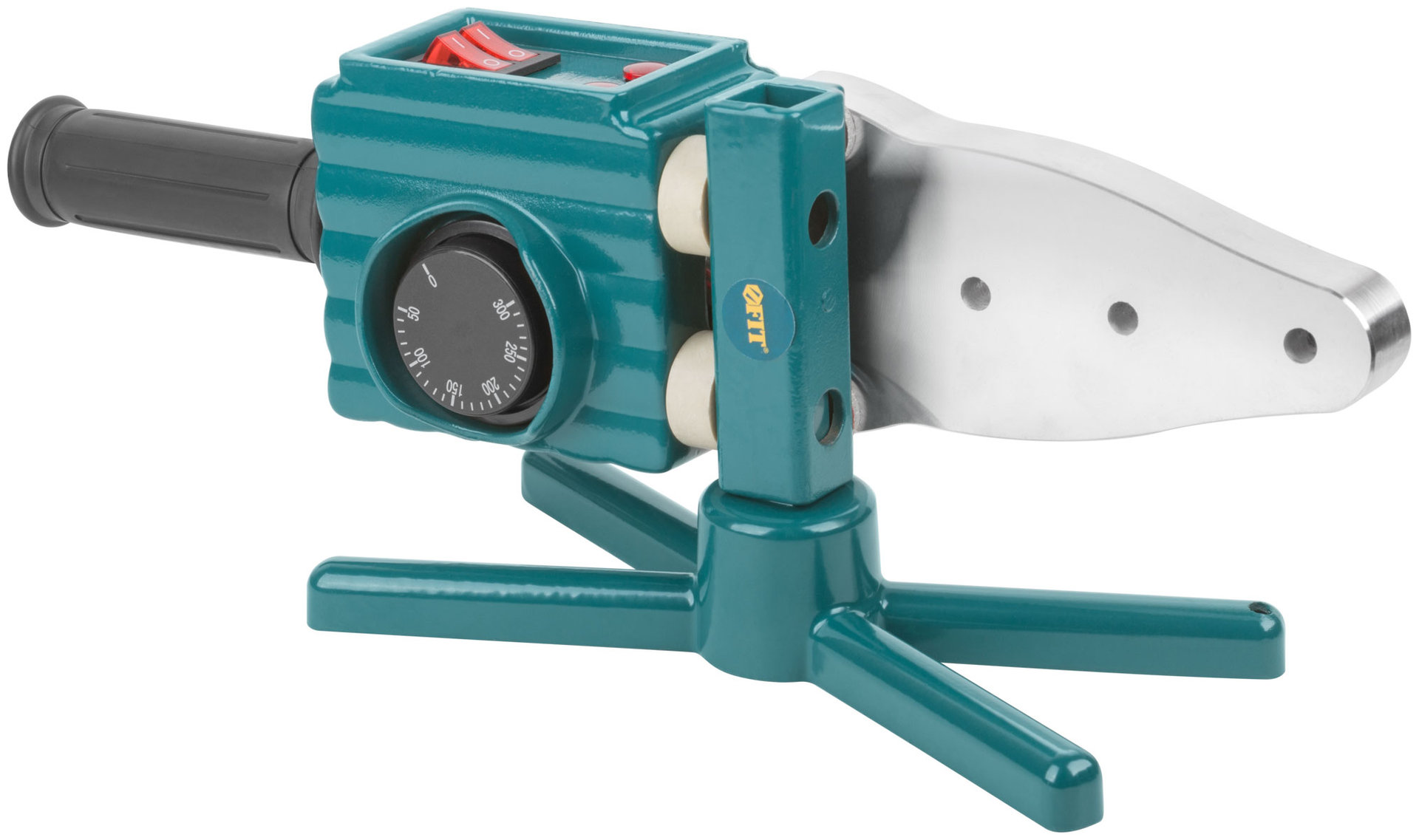 Аппарат сварочный для пластиковых труб 750/1500 Вт; 50-300 °C; диаметры труб 20-63 мм; металл. кейс (80645)