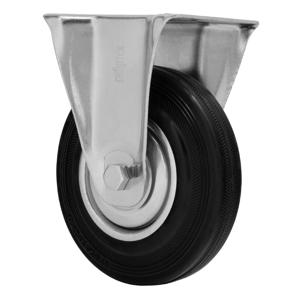 Колесо неповоротное D 125 мм, крепление платформенное Сибртех (687105)