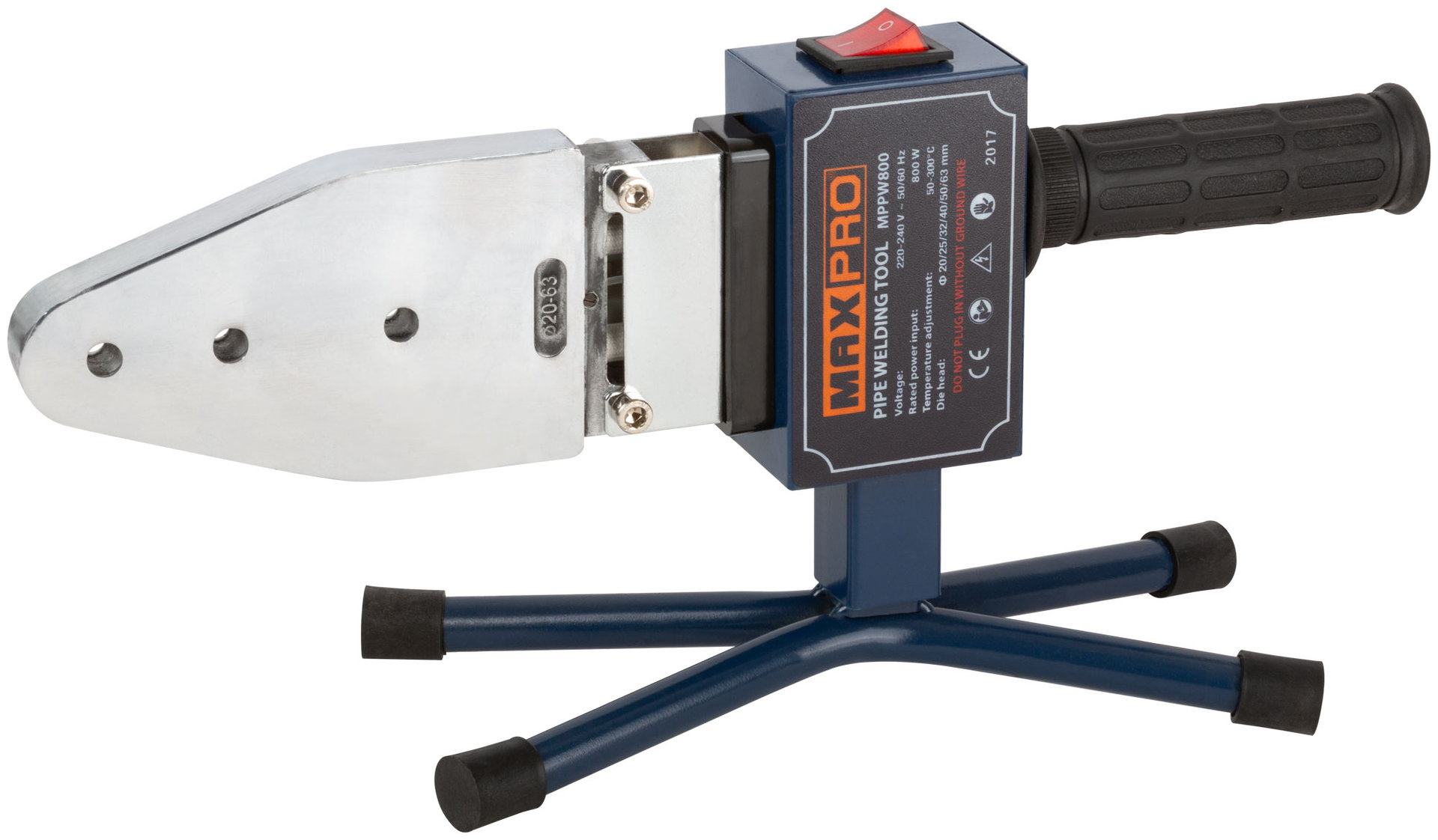 Аппарат сварочный для пластиковых труб 800 Вт; 50-300°; диаметры труб 20/25/32/40/50/63 мм; 0,9 кг; металлический кейс MAX-PRO 85280