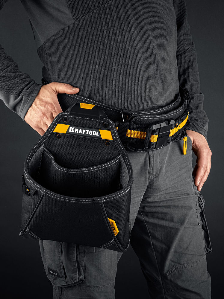 Сумка поясная 260 х 340 мм с быстросъёмным креплением FastClip KP-12 KRAFTOOL 38774