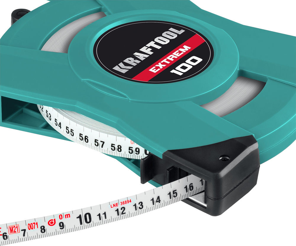 Лента мерная стальная геодезическая 100 м EXTREM KRAFTOOL