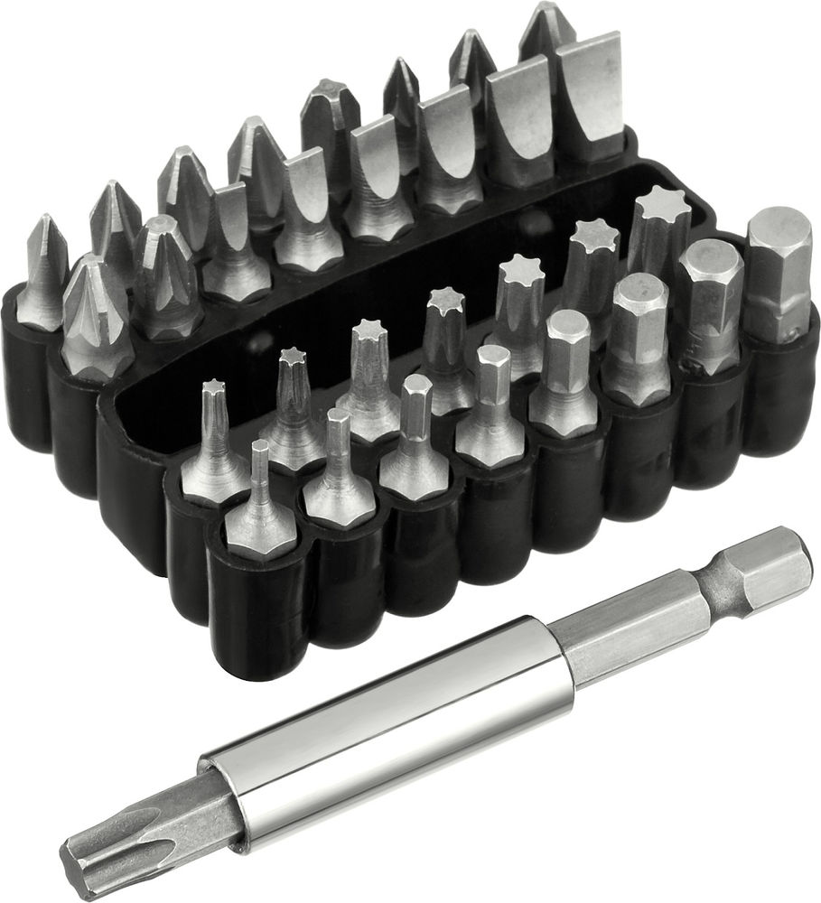 Набор бит 33 шт, с магнитным адаптером STAYER 26085-H33