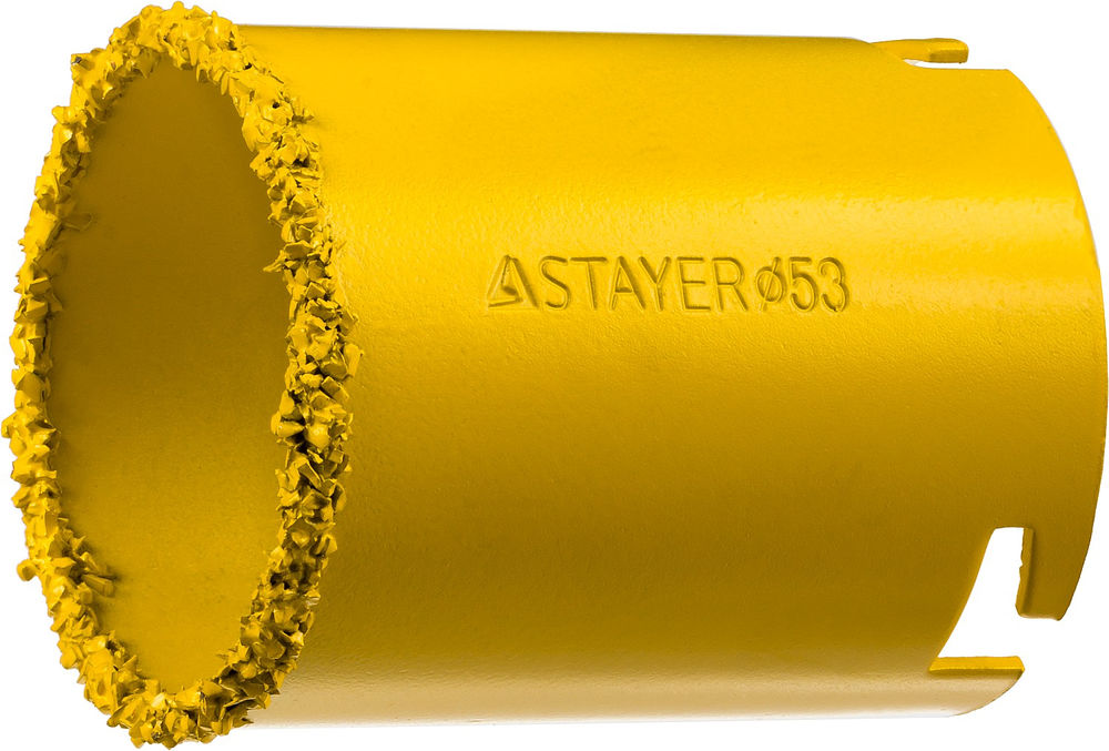 Коронка кольцевая 53 мм, L 55 мм, карбид вольфрама STAYER Professional 33345-53