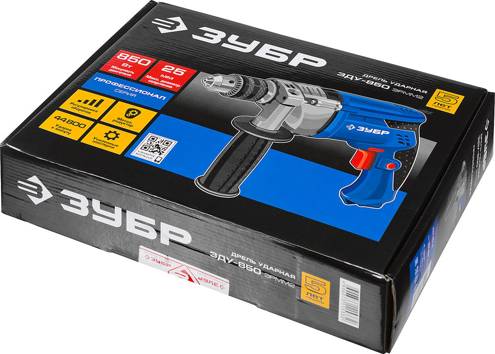 Дрель ударная 850 Вт 13 мм мет. корпус Профессионал ЗУБР ЗДУ-850 ЭРММ2