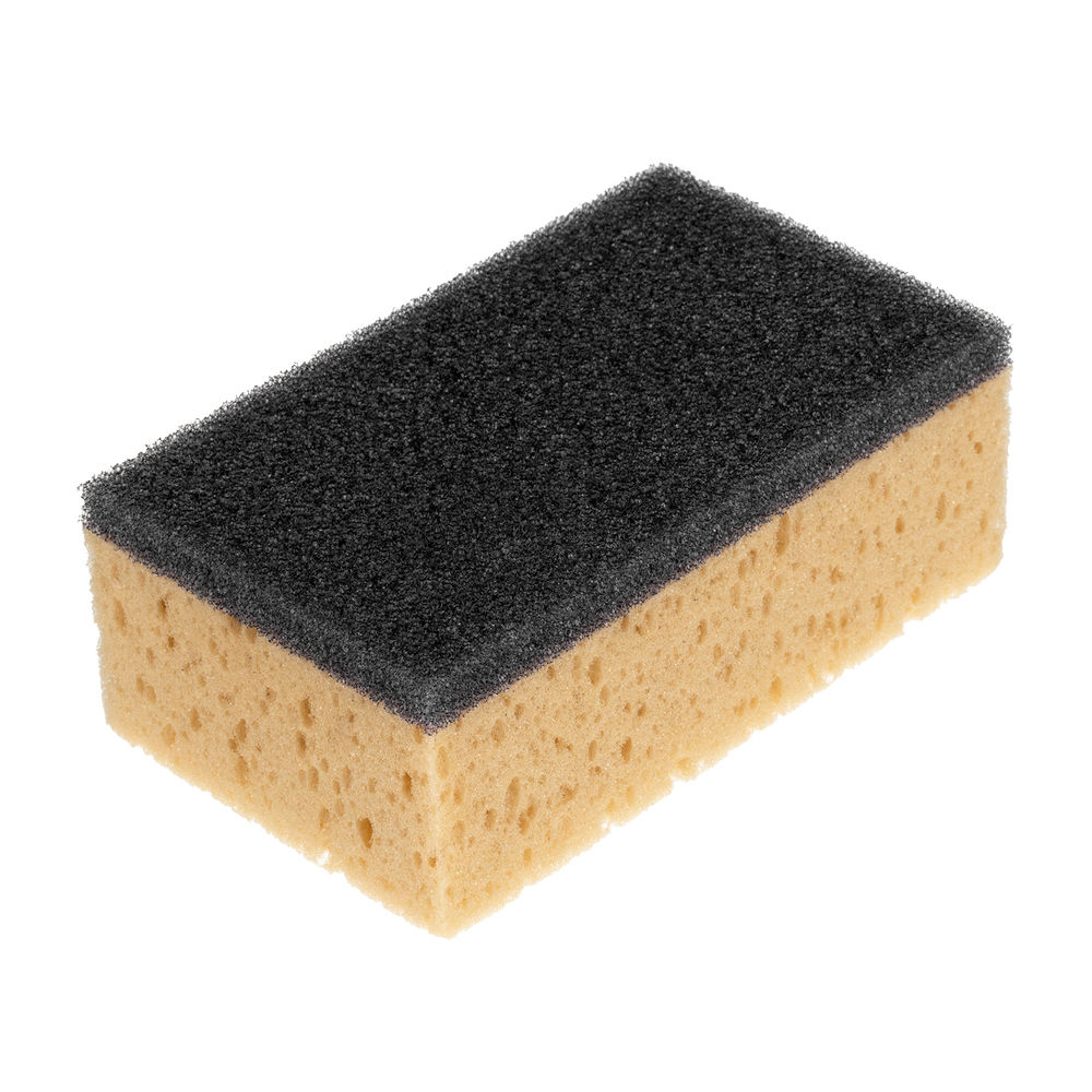 Губка крупнопористая комбинированная для удаления эпоксидной затирки 160х95х60 мм, Сибртех (86840)