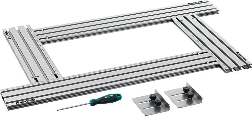 Шаблон фрезерный KRAFTFLEX MFS-400-700 мм, 4 шт, в комплекте с 2 упорами KRAFTOOL 32808