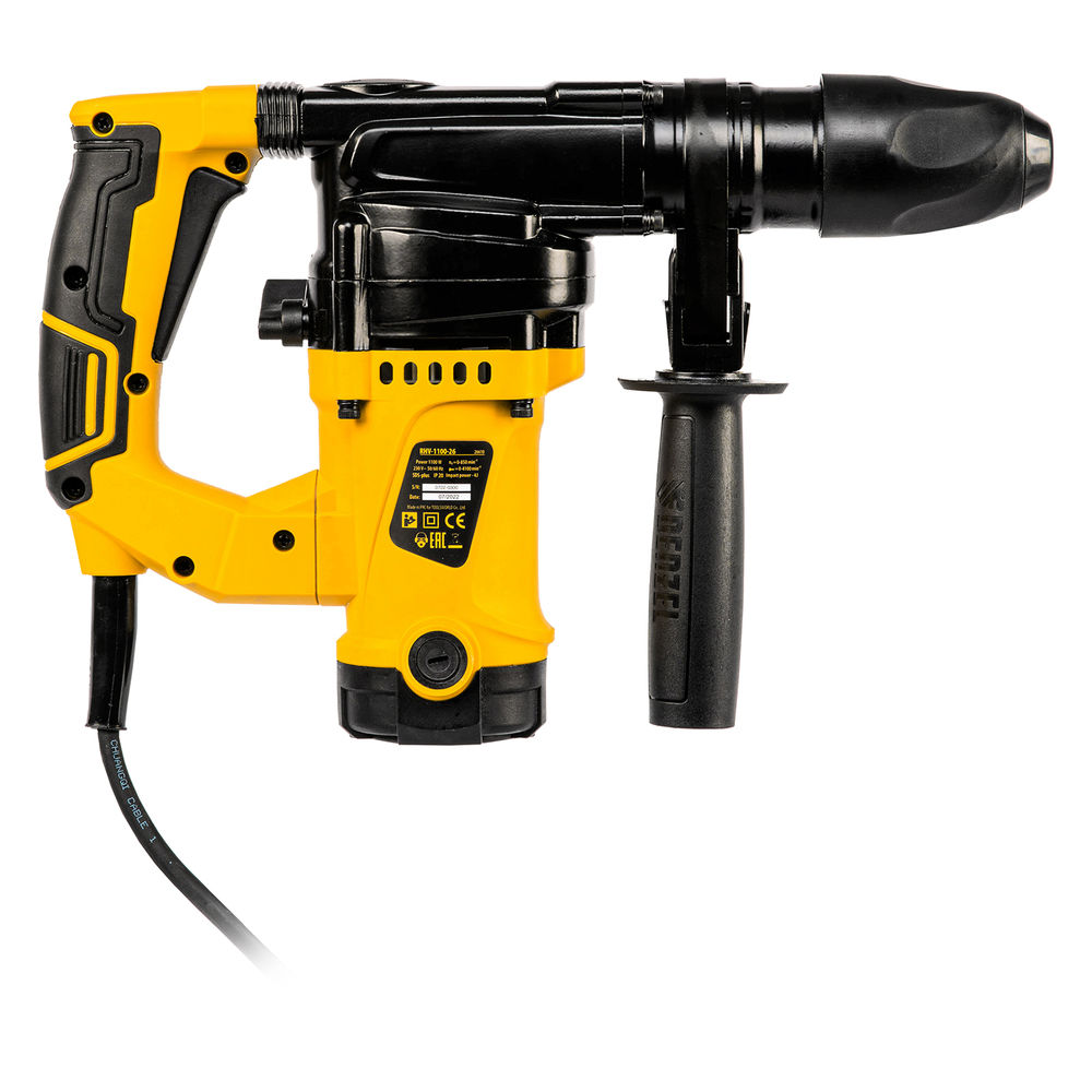 Перфоратор электрический RHV-1100-26, SDS-plus, 1100 Вт, 4 Дж, 3 режима Denzel (26610)