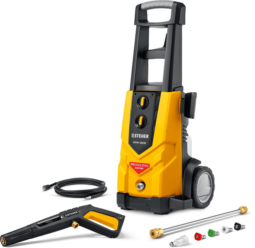 Мойка высокого давления 180 Атм, 2200 Вт, пистолет G-280 PRO STEHER HPW-180B