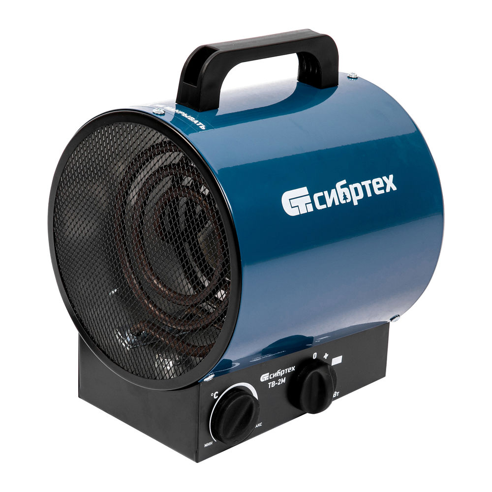 Тепловая пушка ТВ-2М (тепловентилятор), 230 В, 2 режима: вентилятор / 2000 Вт Сибртех (96436)