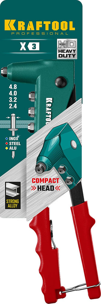 Литой заклепочник X-3, 2.4–4.8 мм KRAFTOOL 31170_z01