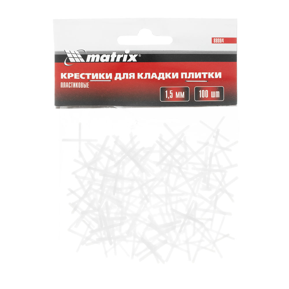 Крестики, 1.5 мм, для кладки плитки, 100 шт Matrix (88084)