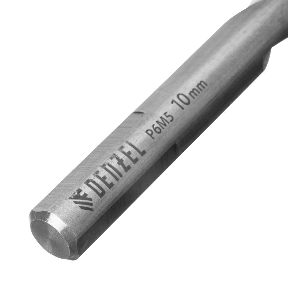 Набор сверл по металлу, 1-10 мм, Р6М5-TiN, Golden Tip, 10 шт Denzel (723001)