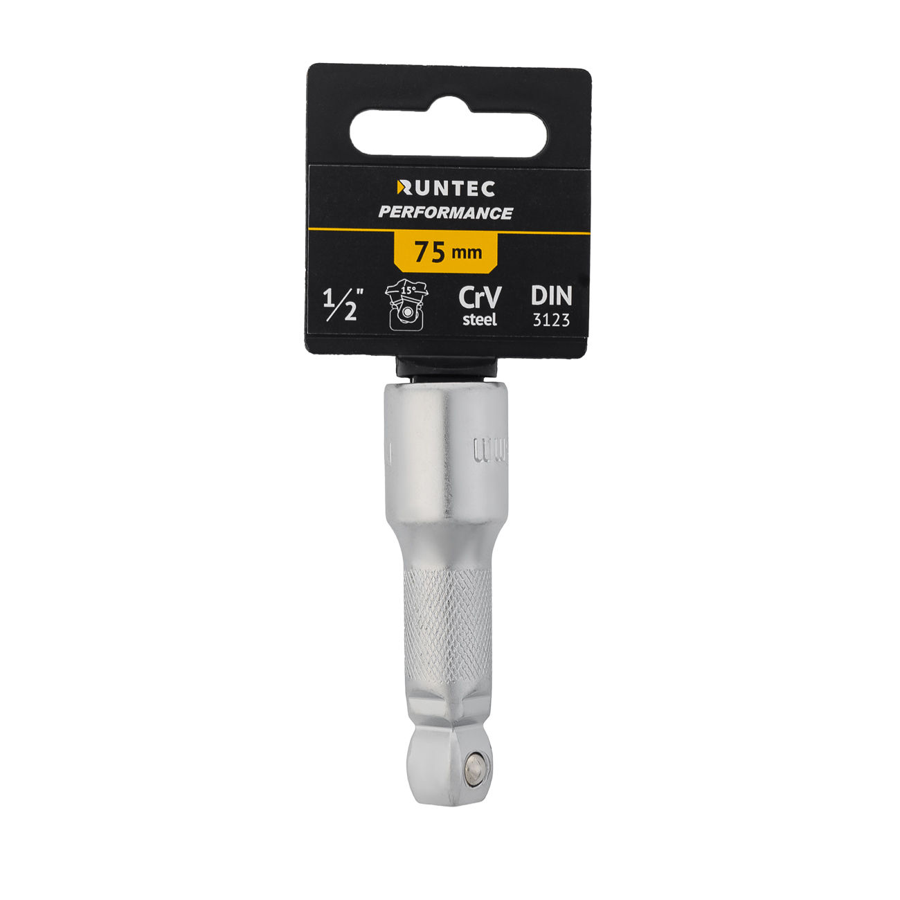 RUNTEC RT-H12E75B Удлинитель RUNTEC CrV, 1/2 75 мм с шаром (RT-H12E75B)